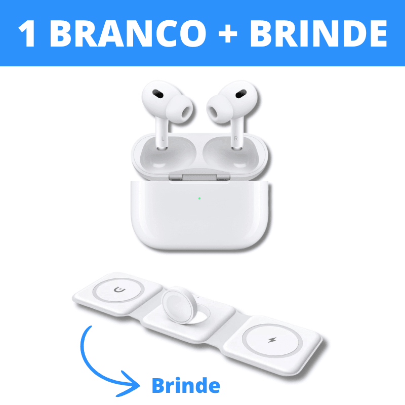 Fone AirPro para Android e iPhone + CARREGADOR 3 em 1 DE BRINDE